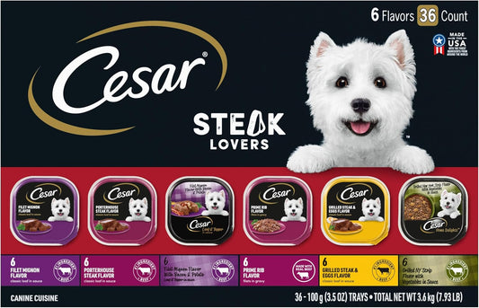 A Gourmet Feast for Dogs: Why Cesar Wet Dog Food Steak Lovers Variety Pack Delivers Love in Every Bite