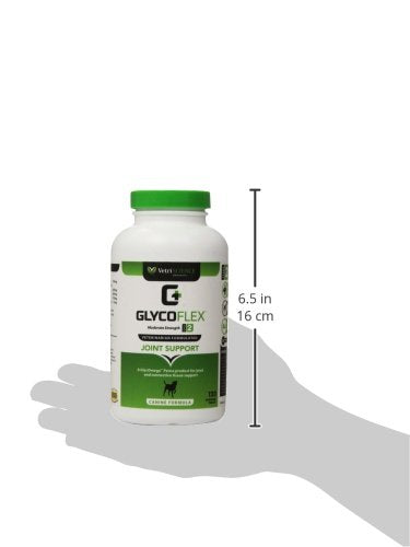 VetriScience Healthy Hip & Joint Chewable Tablets, GlycoFlex Glucosamine and Green-Lipped Mussel Joint Support Supplement for Dogs, Promote Mobility and Protect Joints, Chicken, 120 Count
