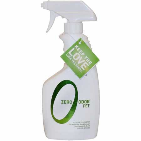 Zero Odor - Pet Odor Eliminator for Strong Odor, Eliminate Air & Surface Odors – Patented Molecular Technology Best For Carpet, Furniture, Beds Smell Great Again (Over 400 Sprays Per Bottle)