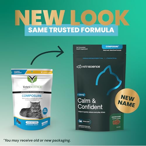 VetriScience Composure, Calming Formula for Cats, 30 Bite-Sized Chews