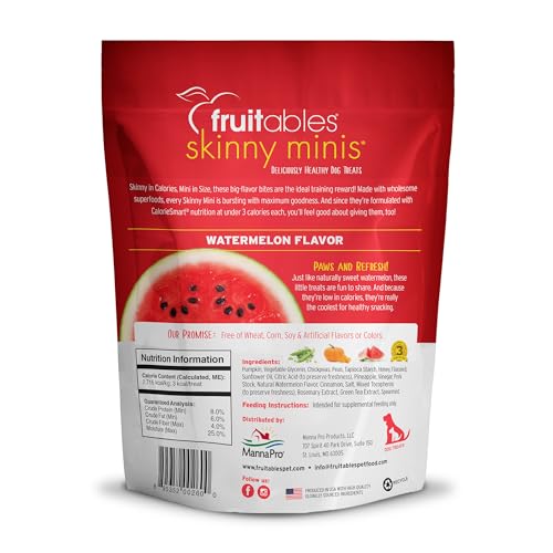 Fruitables Skinny Minis Grain Free Soft Treats for Dogs | Watermelon Flavor | 5 Ounces (2607)