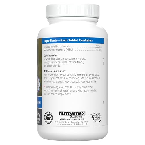 Nutramax Cosequin for Dogs Joint Health Supplement, Contains Glucosamine for Dogs, MSM, Supports Healthy Joints, Chewable Tablets, 75 Count