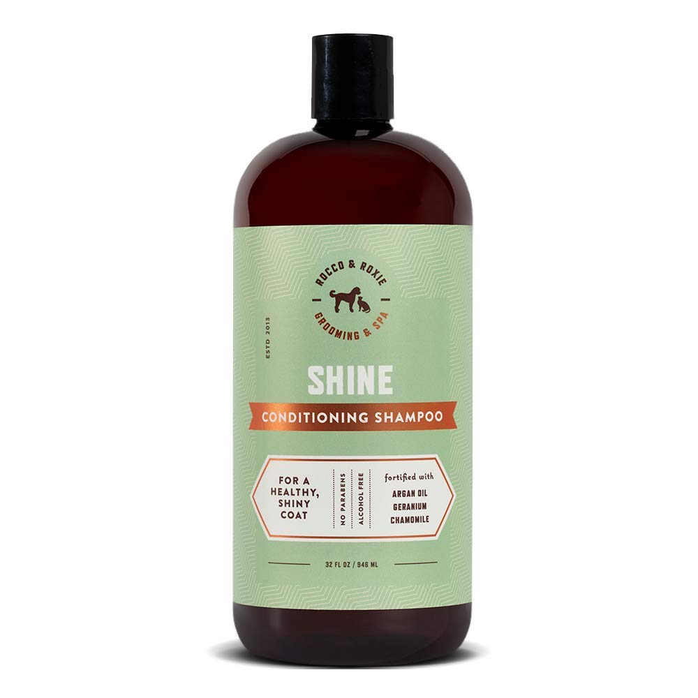 Rocco & Roxie Supply Co. Dog Shampoo and Conditioner - Soothe Oatmeal Shampoo for Itch Relief, Calm Hypoallergenic Shampoo for Sensitive Skin, and Shine Argan Oil Pet Wash - Puppy Bathing Supplies