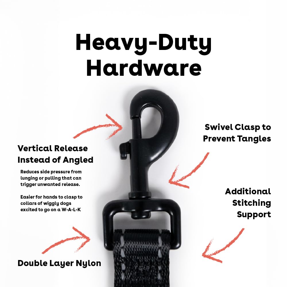 Pupford 6 Foot Double Handle Heavy Duty Training Leash for Dogs