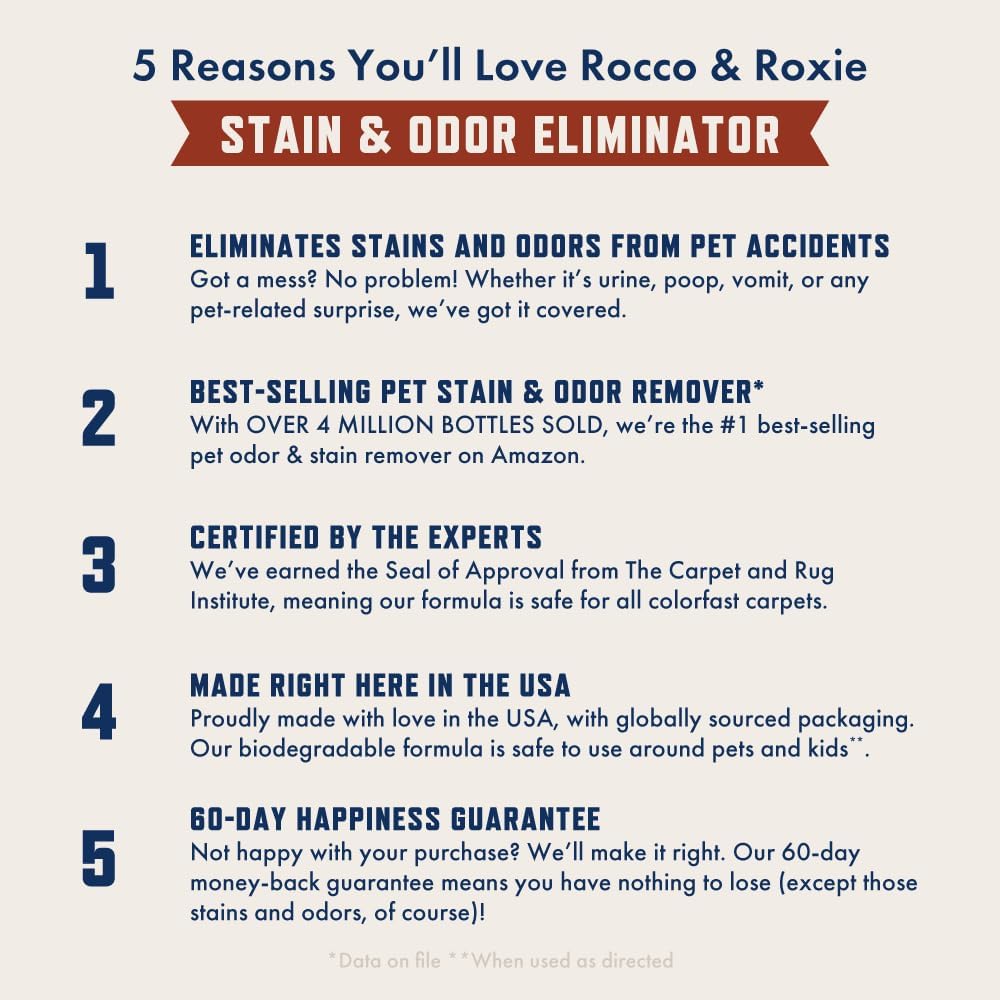 Rocco & Roxie Pet Stain & Odor Carpet Cleaning Bundle