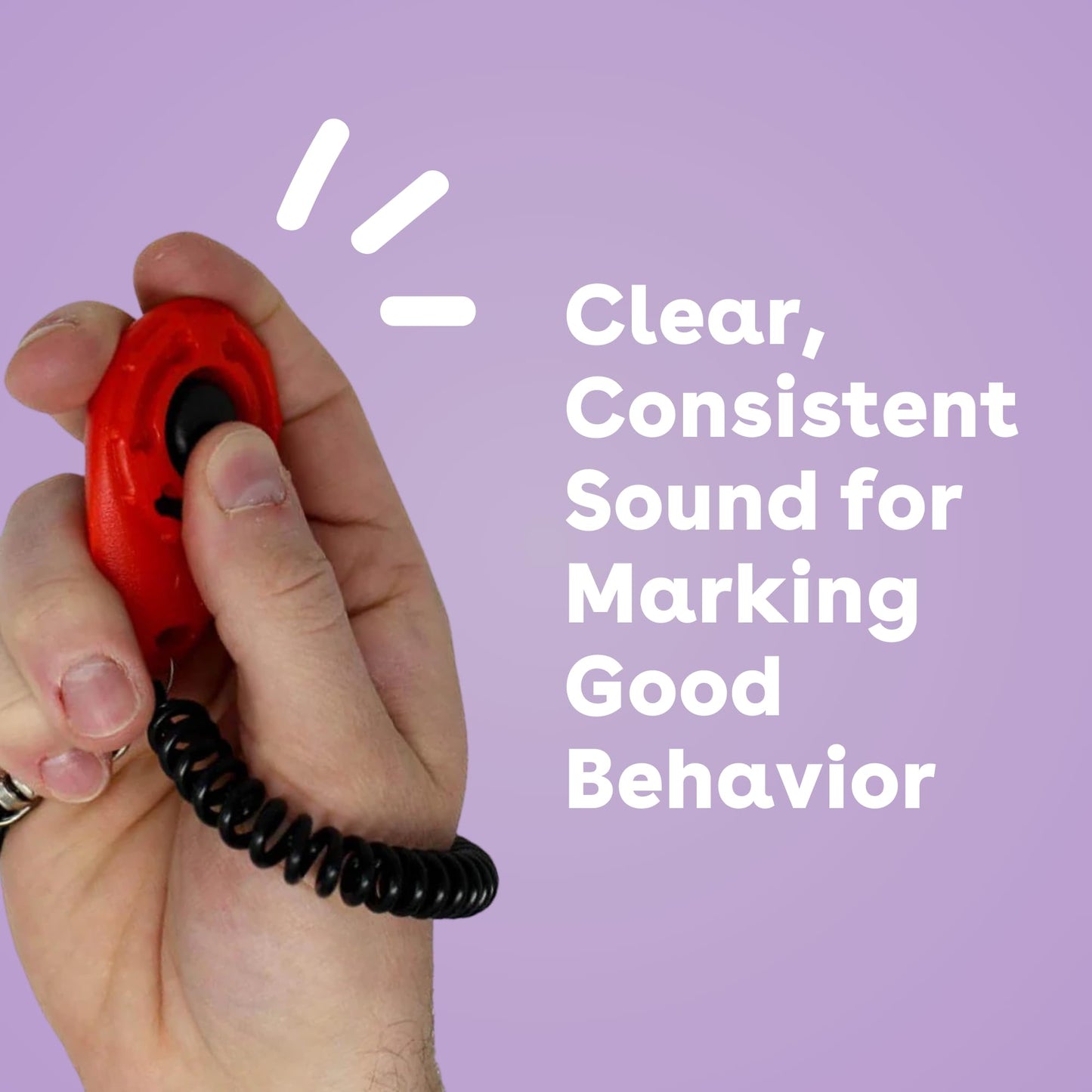 Pupford Dog Training Clicker with Wrist Strap, Compact, Easy-Access Clicker for Positive Reinforcement Training (1 Pack, Red)