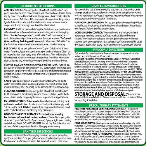 OdoBan Disinfectant Concentrate and Odor Eliminator, 1 Gallon, Original Eucalyptus Scent