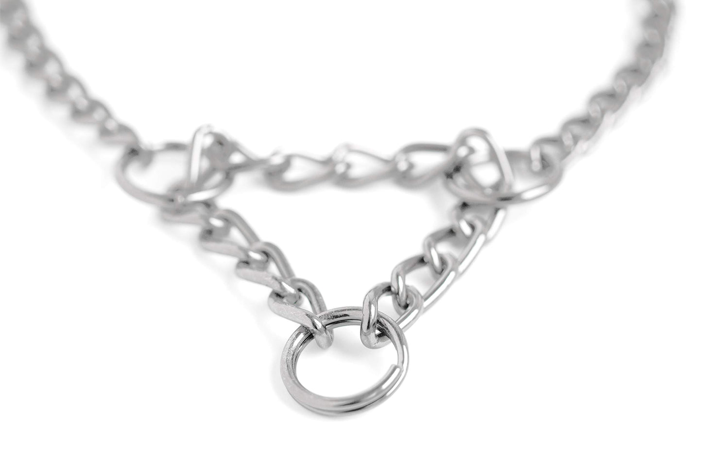 Mighty Paw Martingale Training Dog Collar - Modified Slip Chain - Trainer Approved - No More Pulling - for All Breed Sizes - No Pulling Dog Collar - Stainless Chain - Martingale - (20")