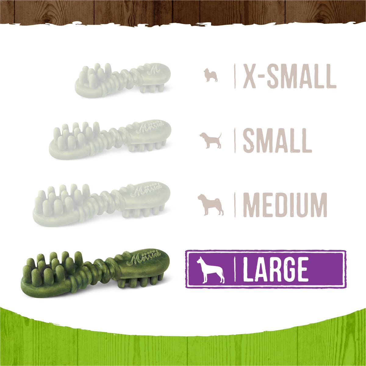 Merrick Fresh Kisses Natural Dental Chews Infused With Coconut And Botanical Oils For Large Dogs Over 50 Lbs - 22 ct. Box