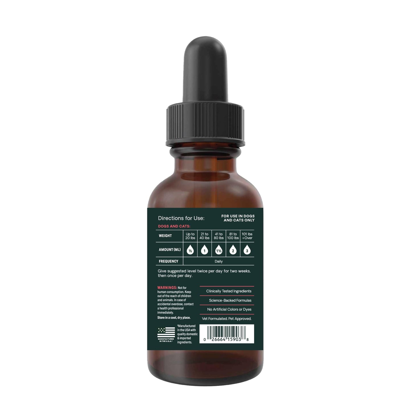 VetriScience DMG Immunity Health Easy-Dose Liquid, Vetri DMG Immune Support Supplement for Cats and Dogs, Hypoallergenic, Support Performance, Stamina, Immune Response, 30 ml