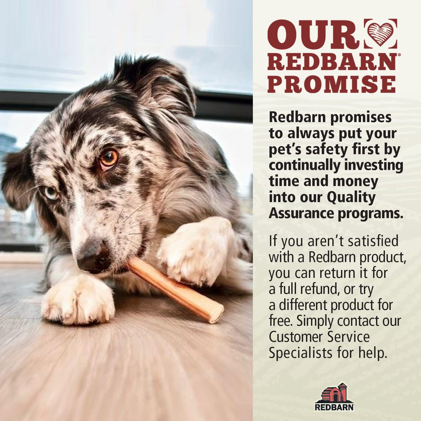 Redbarn Pet Products Natural Large Collagen Sticks for Dogs - Long Lasting Alternative to Traditional Rawhide & Bully - Supports Joint, Skin, & Coat Health - Case of 35