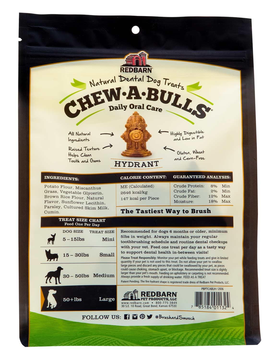 Redbarn Chew-A-Bulls (Size: Large, Shape: Hydrant, 6-Count (Pack of 1))