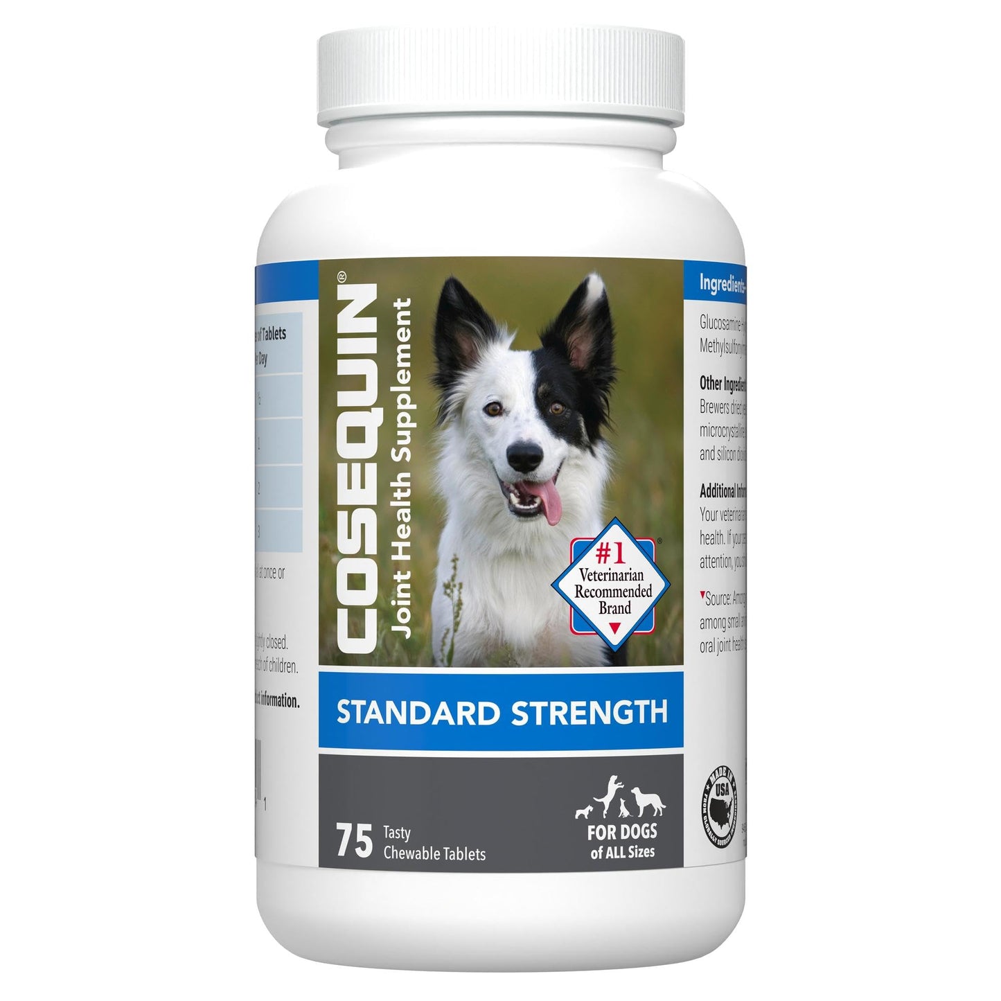Nutramax Cosequin for Dogs Joint Health Supplement, Contains Glucosamine for Dogs, MSM, Supports Healthy Joints, Chewable Tablets, 75 Count