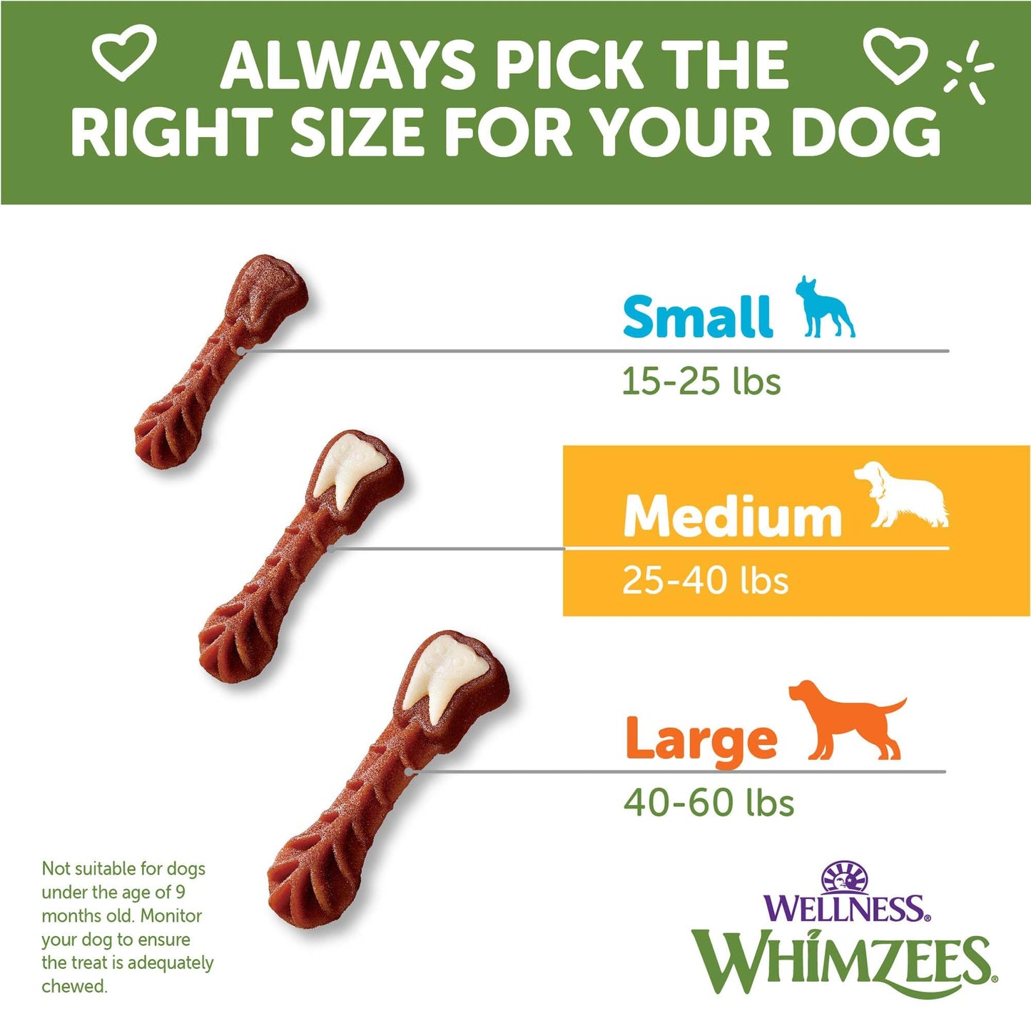 Wellness WHIMZEES Value Box Dog Dental Treats, Natural Chews, Medium Size (44 Count)