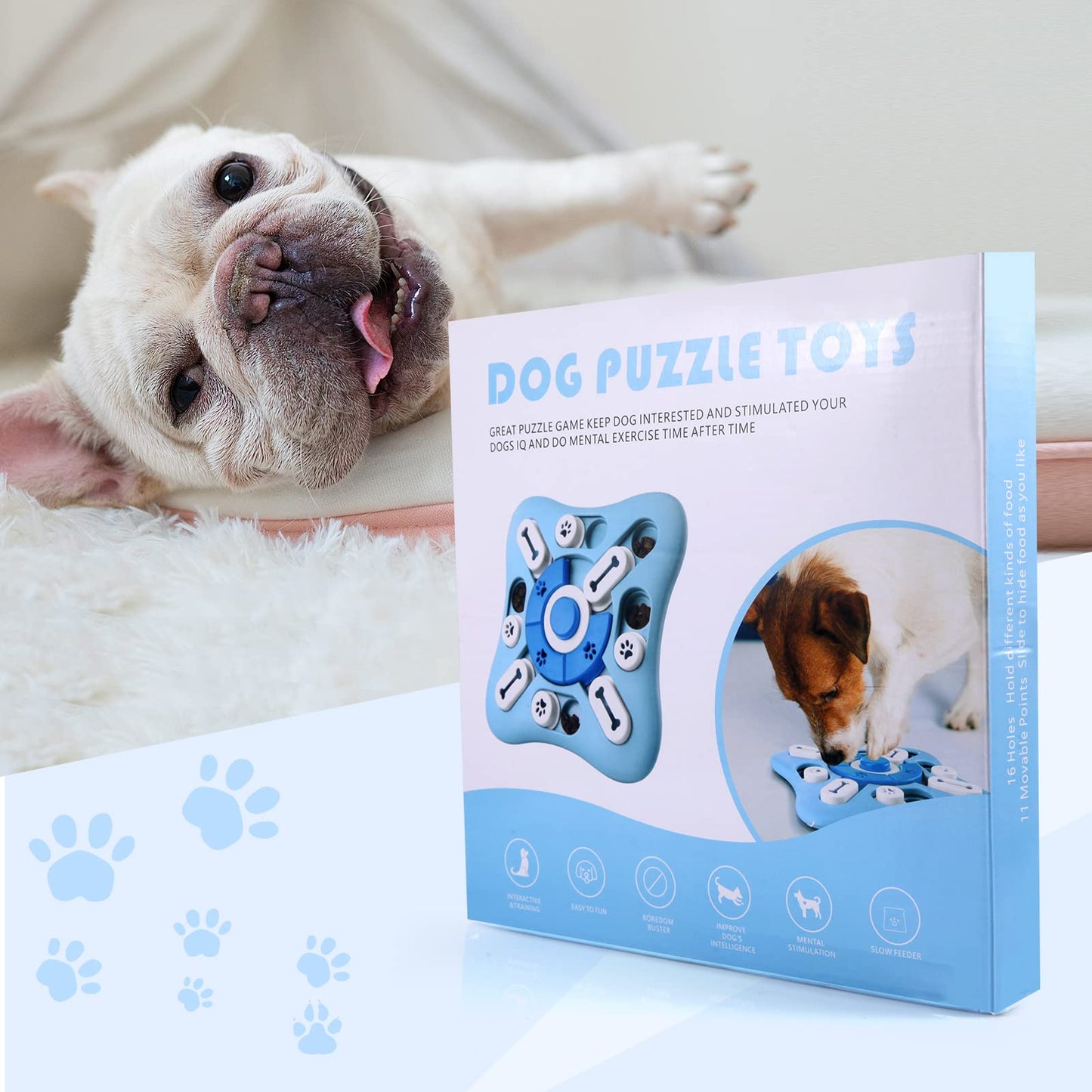 AVOAR Interactive Dog Puzzle Toys for Large Medium Small Smart Dogs, Squeaky Dog Enrichment Toys Mentally Stimulation Toys for Training, Dog Treat Chew Toy Gifts for Puppy&Cats