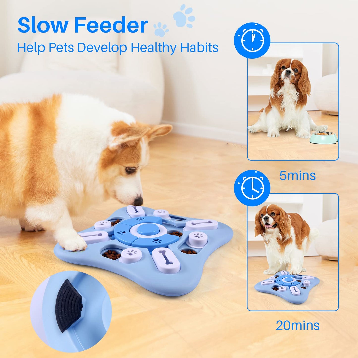 AVOAR Interactive Dog Puzzle Toys for Large Medium Small Smart Dogs, Squeaky Dog Enrichment Toys Mentally Stimulation Toys for Training, Dog Treat Chew Toy Gifts for Puppy&Cats