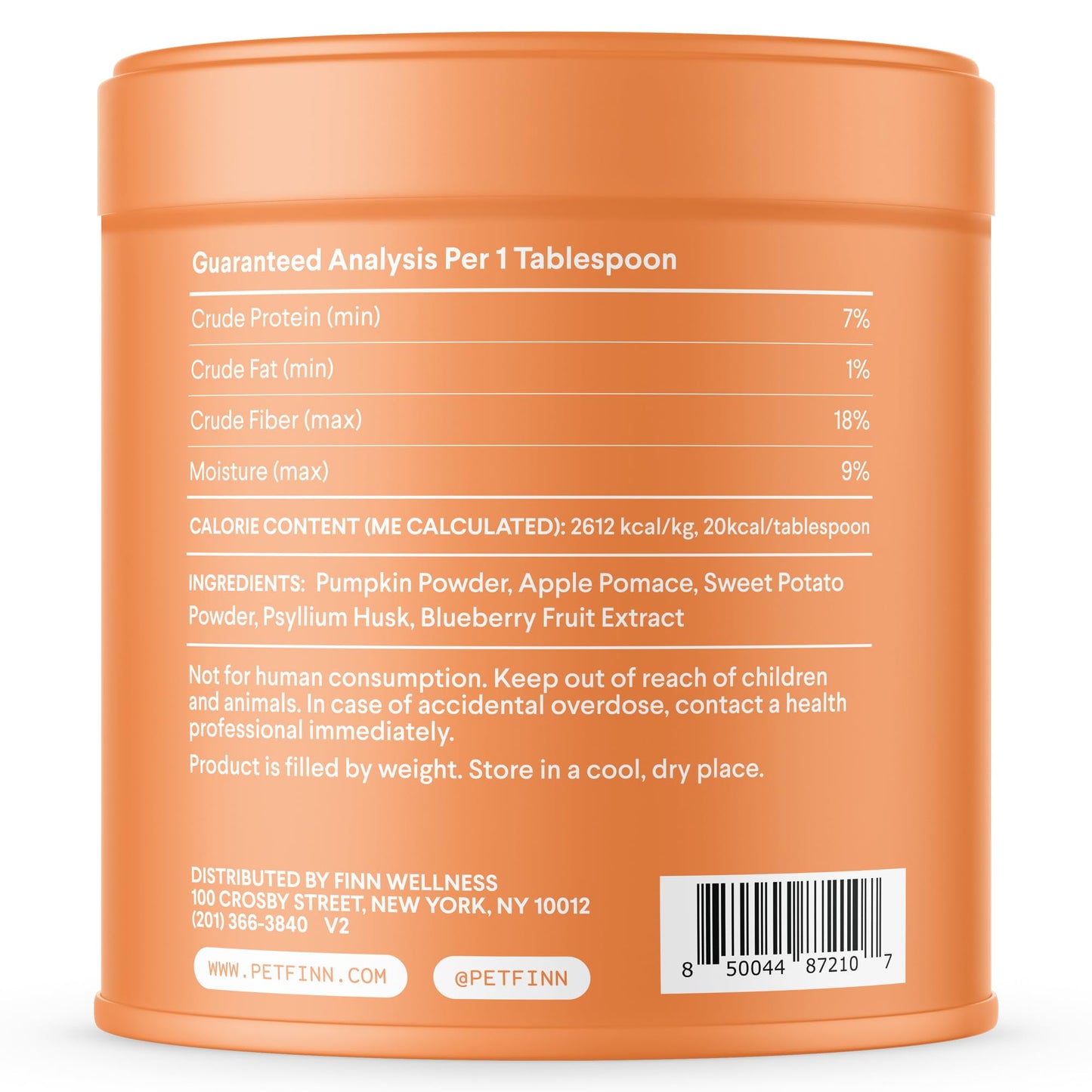 Finn Pumpkin Plus: Daily Digestive Support & Fiber-Rich Topper for Dogs | Promotes Regularity & Gut Health with Superfoods
