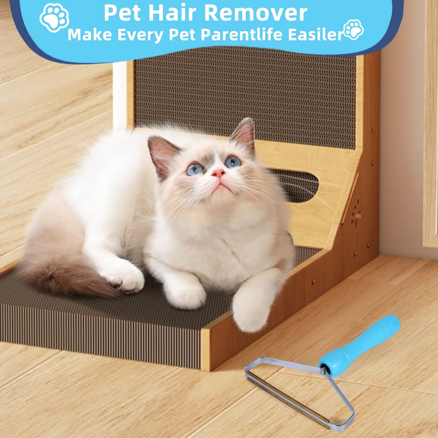 VIWIK Dog Hair Remover and Cat Hair Remover for Clothes, Cleaner Pro Pet Hair, Lint Remover, Lint Cleaner Pro, Lint Shaver, Portable Fur Remover Tool for Clothes Rugs, Carpet Rake (1PCS-Grey)
