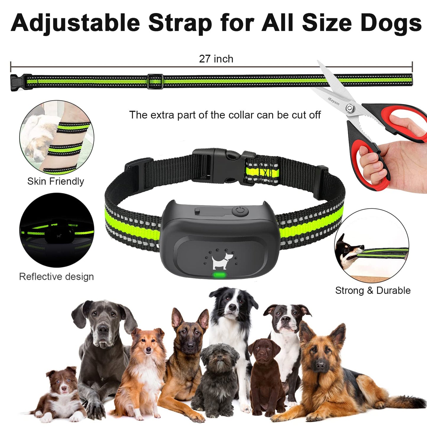 VIWIK Dog Shock Collar with Remote 1600FT, Dog Training Collar, Rechargeable Shock Collar for Large Medium Small Dogs, Electric Waterproof Bark Collar W/Beep, Vibration, Shock and Keypad Lock Black