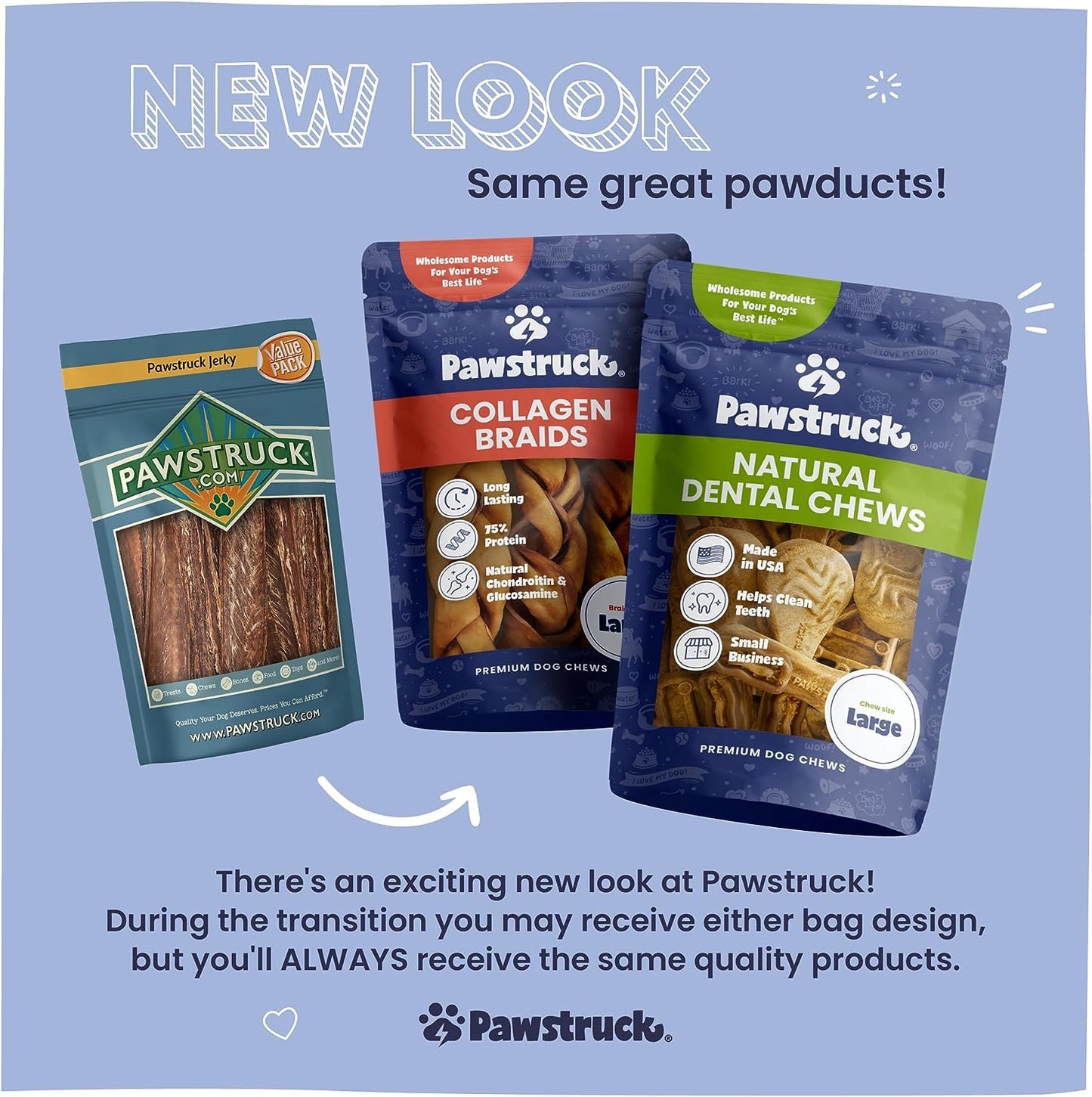 Pawstruck Premium Beef Jerky Dog Treat Chews, Medium 4"-6" Strips – Supports Hip & Joint Health, Rich in Glucosamine & Chondroitin, No Added Preservatives – 25 Count