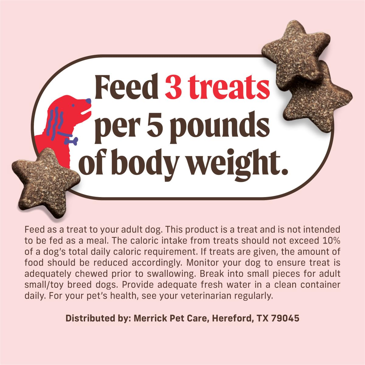 Merrick Power Bites Natural Soft And Chewy Real Meat Dog Treats, Grain Free Snack With Real Beef Recipe - 6 oz. Bag