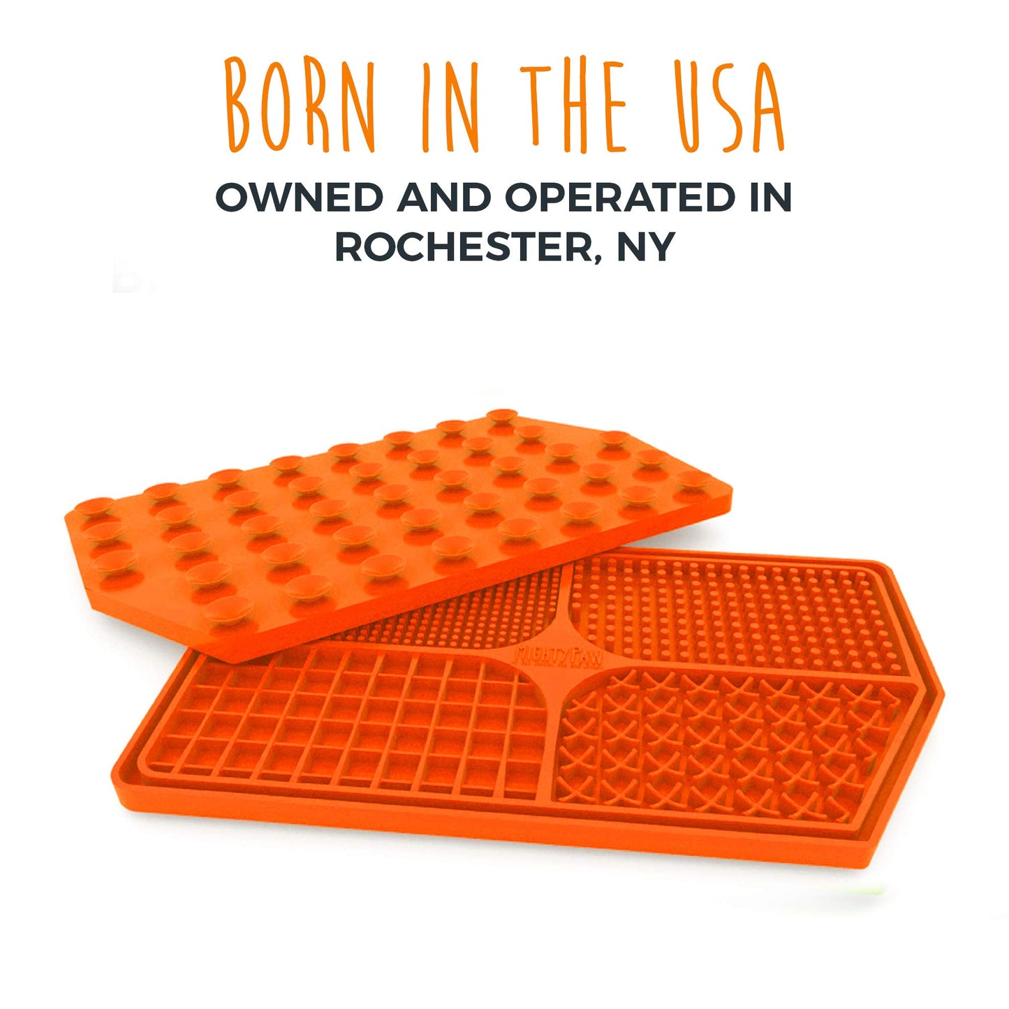 Mighty Paw Dog Lick Pad - Anxiety Alleviation - Strong Suction - Enhanced Paw Grooming - BPA-Free Silicone - Slow Feeding Lick Pad - Dental Health - Dishwasher Safe - Food Safe Silicone Dog Food Mat