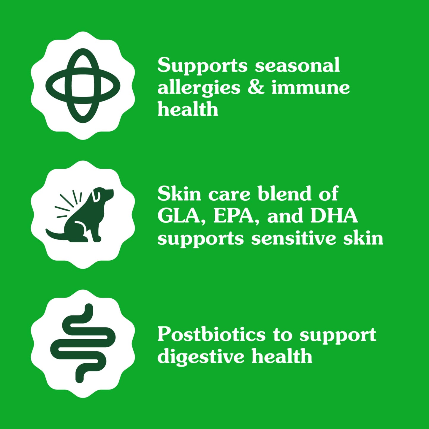 Greenies Sensitive Care Allergy & Immune Support Dog Supplement Chicken-Free Formula, Peanut Butter Flavor, 40 Count Pouch