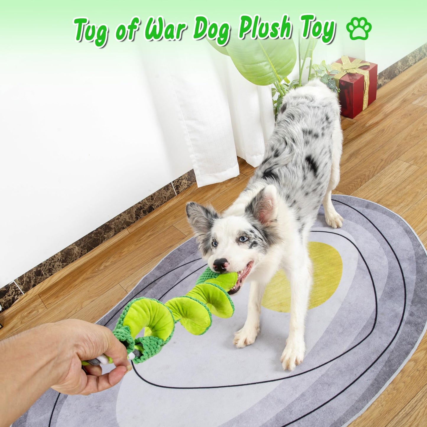 VIWIK Interactive Plush Squeaky Toys for Large, Medium, Small Dogs - Smart Breed Puppy Toys for Boredom, Tug of War, Teething