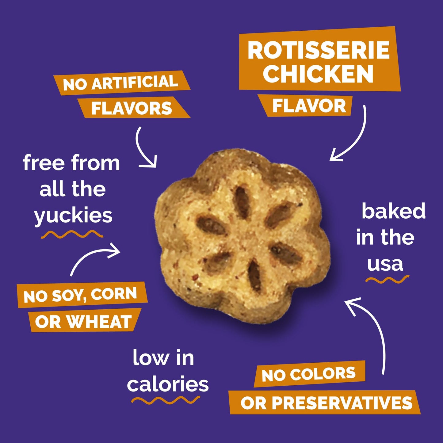 Fruitables Skinny Mini Dog Treats, Healthy Pumpkin Treat for Dogs, Low Calorie & Delicious, Puppy Training, Free of Wheat, Corn and Soy, Made in the USA, Rotisserie Chicken Flavor, 5oz