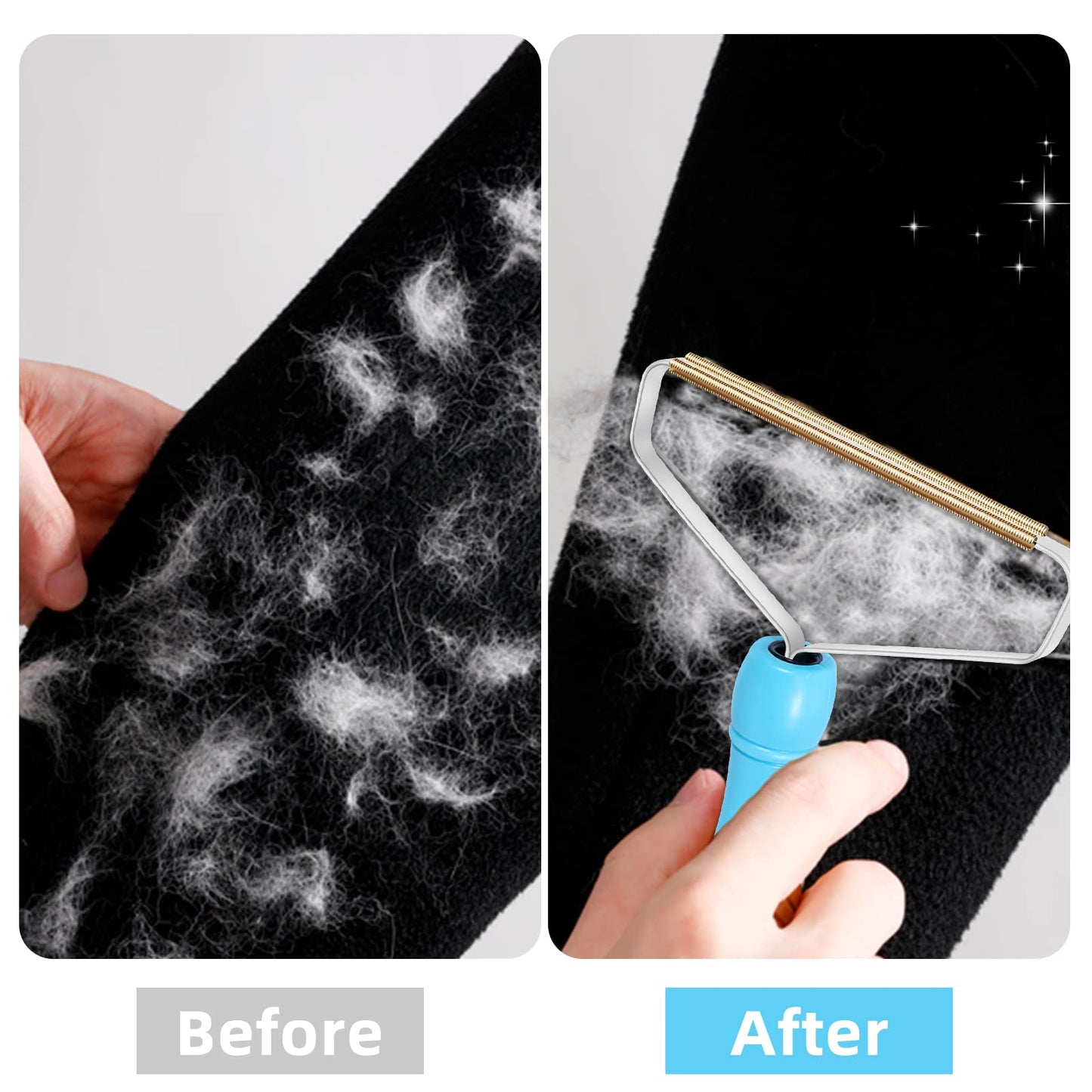 VIWIK Dog Hair Remover and Cat Hair Remover for Clothes, Cleaner Pro Pet Hair, Lint Remover, Lint Cleaner Pro, Lint Shaver, Portable Fur Remover Tool for Clothes Rugs, Carpet Rake (1PCS-Grey)