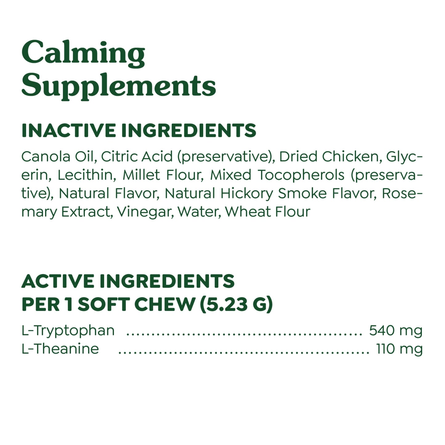 Greenies Supplements Calming Chews for Dogs Chicken Flavor, 7.3 oz. Container of 40 ct.