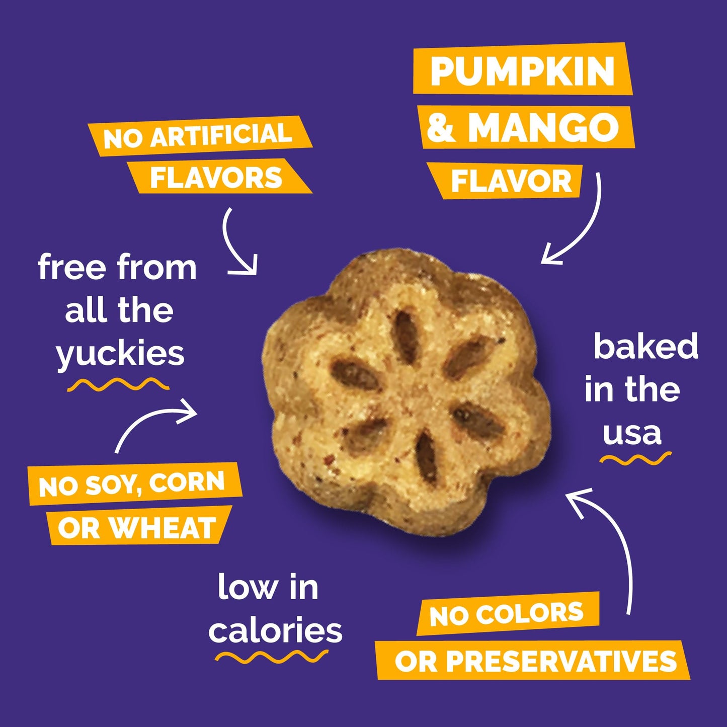 Fruitables Skinny Mini Dog Treats, Healthy Pumpkin Treat for Dogs, Low Calorie & Delicious, Puppy Training, Free of Wheat, Corn and Soy, Made in the USA, Pumpkin and Mango Flavor, 5oz