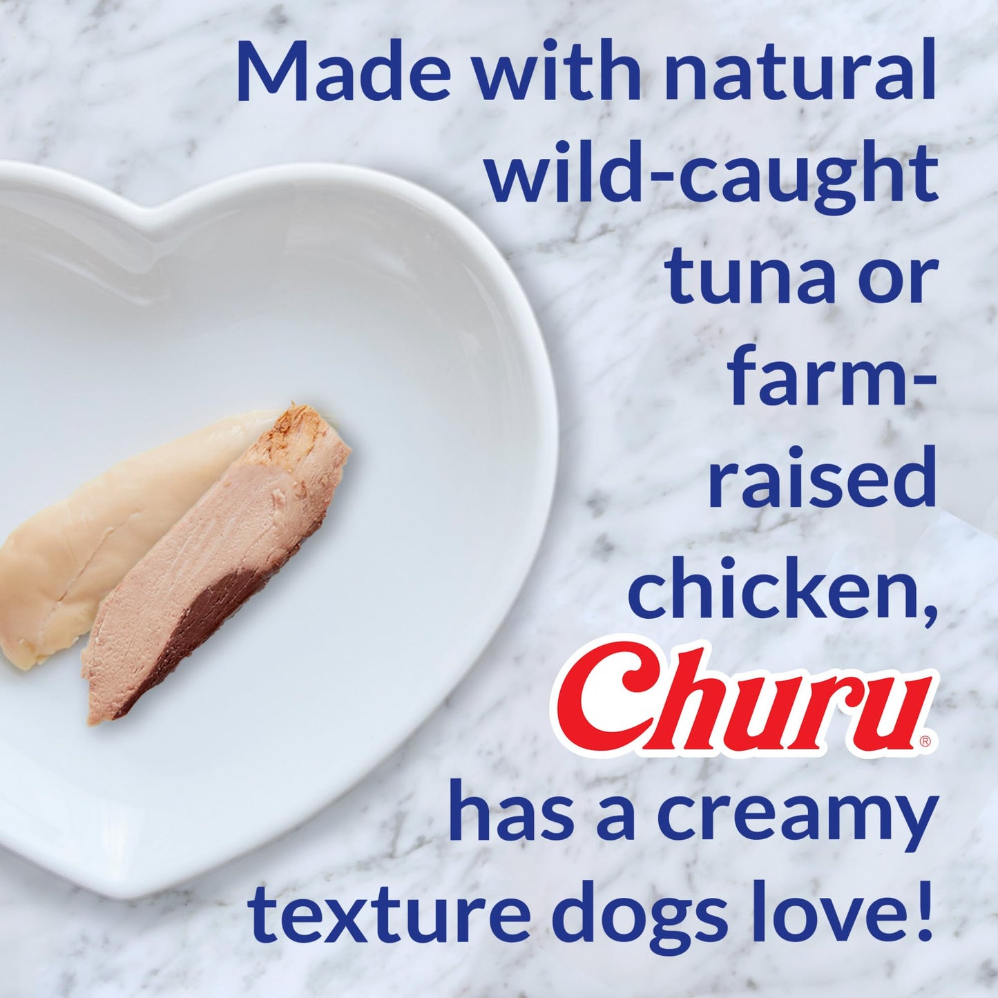 INABA Churu Meal Topper for Dogs, Complete & Balanced, Creamy, Lickable Purée Dog Food Toppers, 1.69 Ounce Tube, 18 Tubes (3 per Pack), Tuna with Beef Recipe