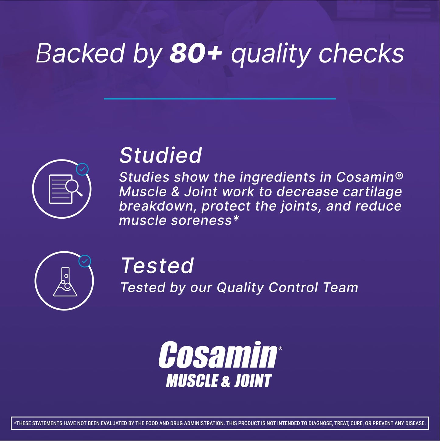 Nutramax Cosamin® Muscle & Joint, Works to Decrease Cartilage Breakdown, Protects Joints, and Reduces Muscle Soreness, 74 Capsules