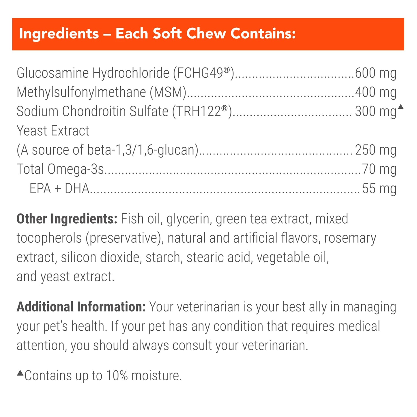 Nutramax Cosequin for Senior Dogs Joint Health Supplement, Contains Glucosamine for Dogs, Chondroitin, MSM, Omega-3s and Beta-Glucan, Supports Joint, Skin and Coat, Immune Health, Soft Chews, 60 Count