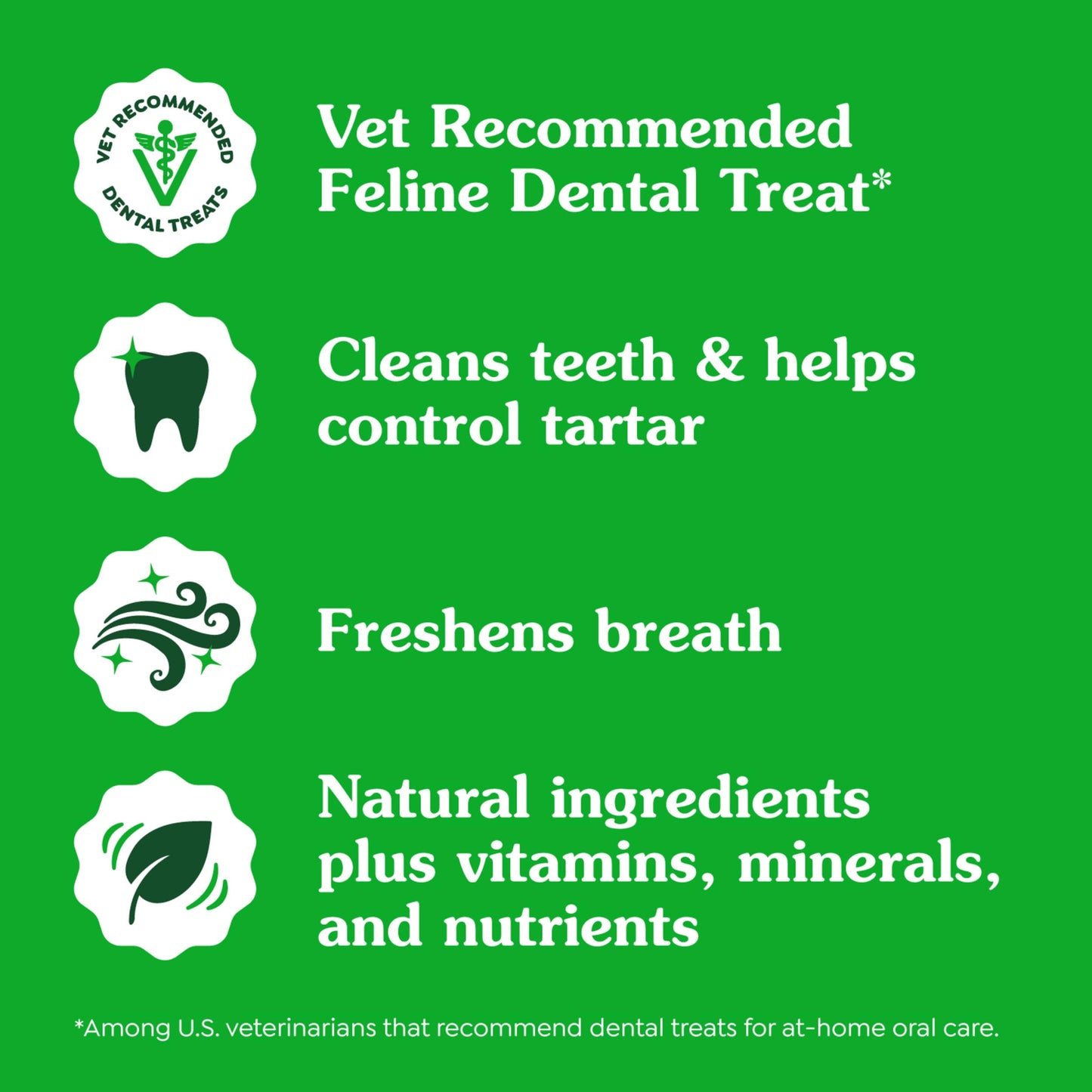 Greenies Feline Adult Dental Cat Treats, Tempting Tuna Flavor, 4.6 oz. Pack