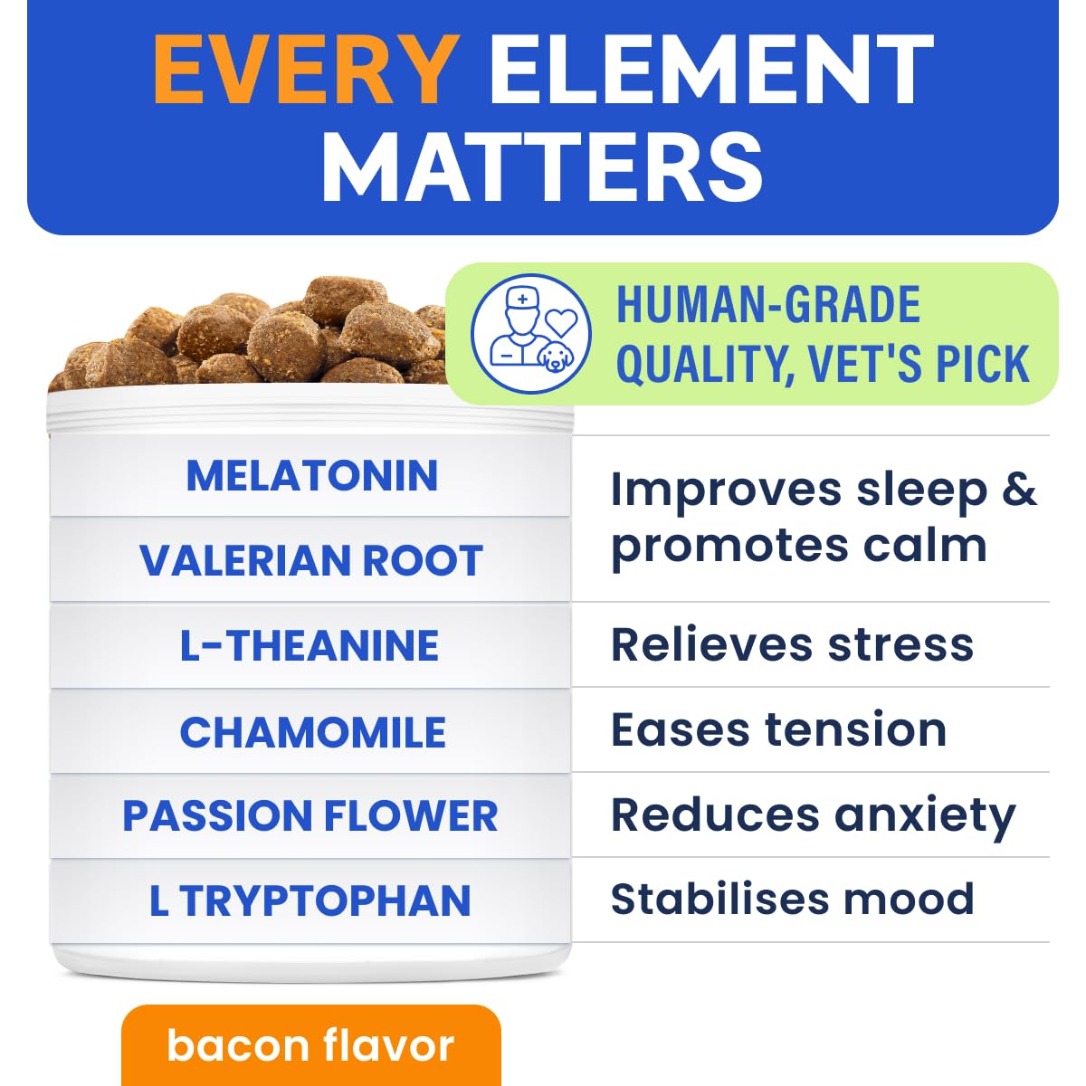 (Extra Strength) Calming Melatonin for Dogs Sleep - 6mg Dog Melatonin Chews for Small & Large Dogs, Puppy Melatonin Treats - Calming Aid for Dogs - Medium Doggie Sleeping Pills - 120 Treats