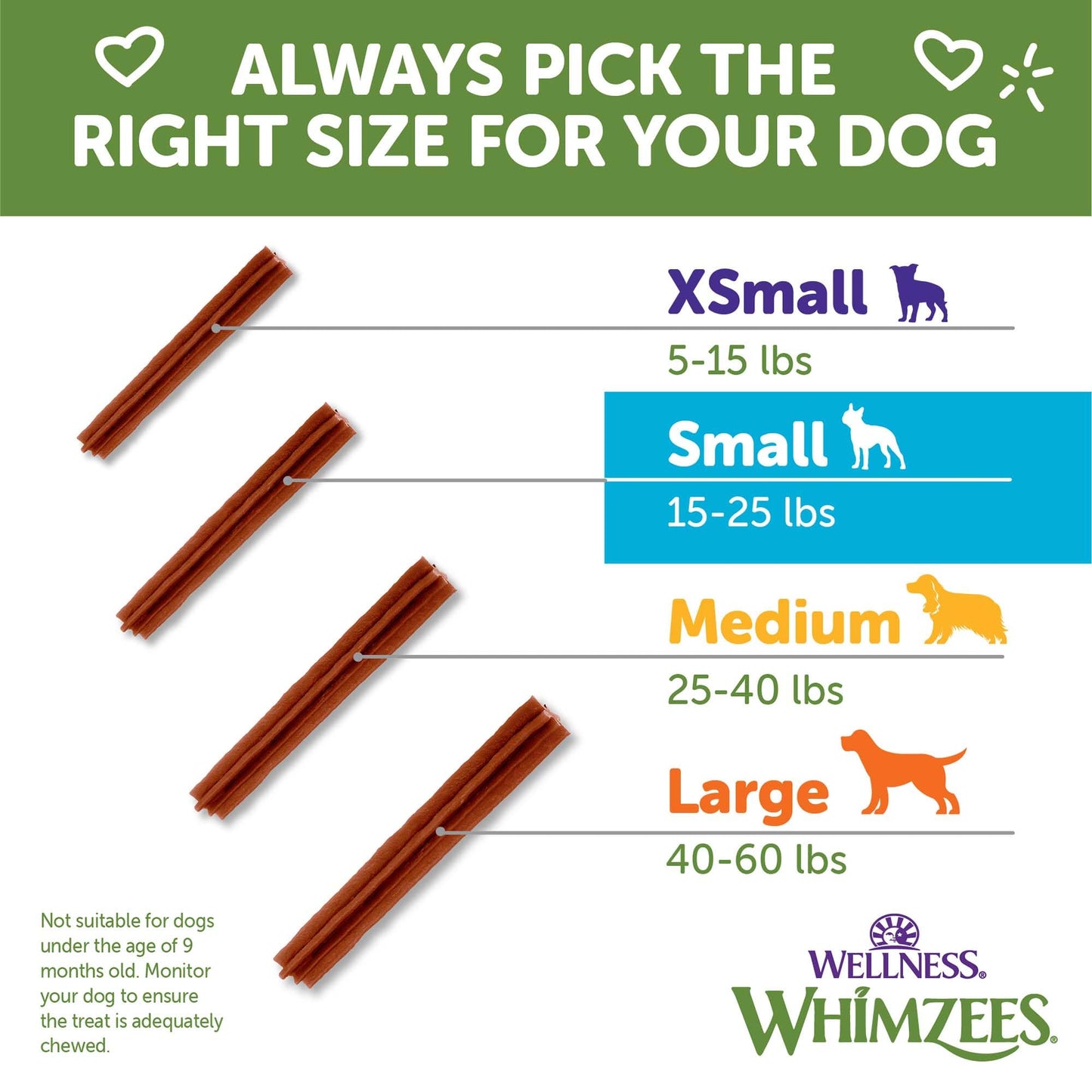 Whimzees Wellness Stix Dog Dental Treats, Natural Chews, Small Size Stick, (28 Count)