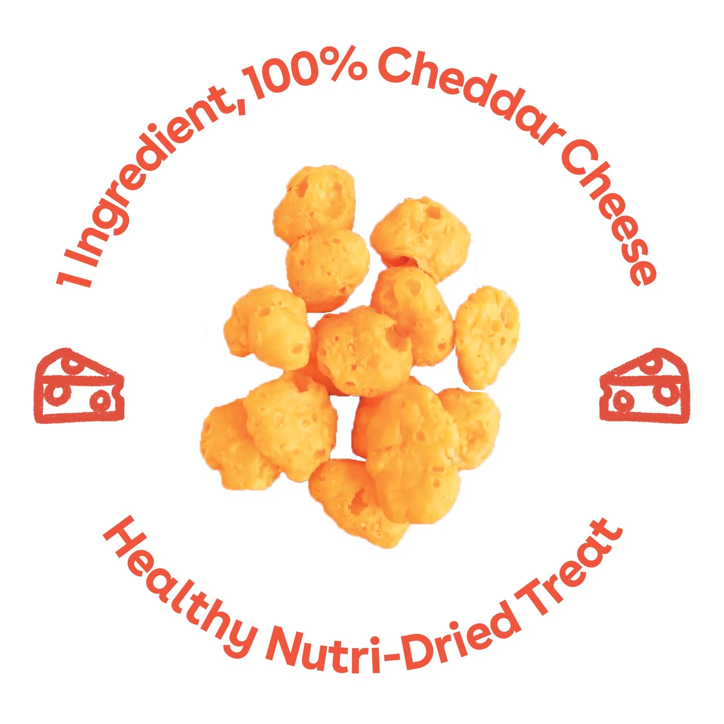 Pupford Cheese Crunchies, All-Natural, Healthy, Freeze Dried, Single-Ingredient Treat for Dogs & Puppies (Cheddar, 7.50 oz)