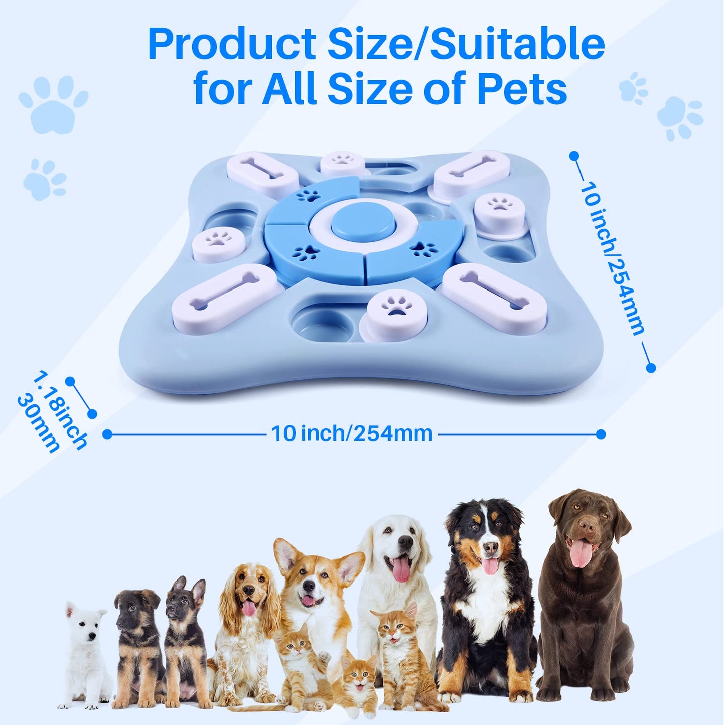 AVOAR Interactive Dog Puzzle Toys for Large Medium Small Smart Dogs, Squeaky Dog Enrichment Toys Mentally Stimulation Toys for Training, Dog Treat Chew Toy Gifts for Puppy&Cats