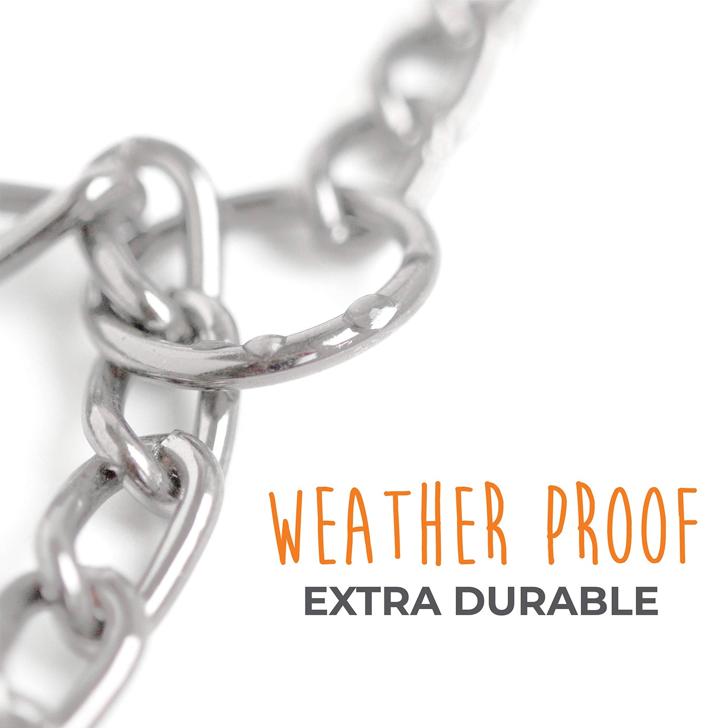 Mighty Paw Slip Collar - Stainless Steel - Weather Resistant - Tarnish Proof - Durable Chain Dog Choke Collars - No Pull Dogs Training - Strong and Premium - Metal Chain (16")