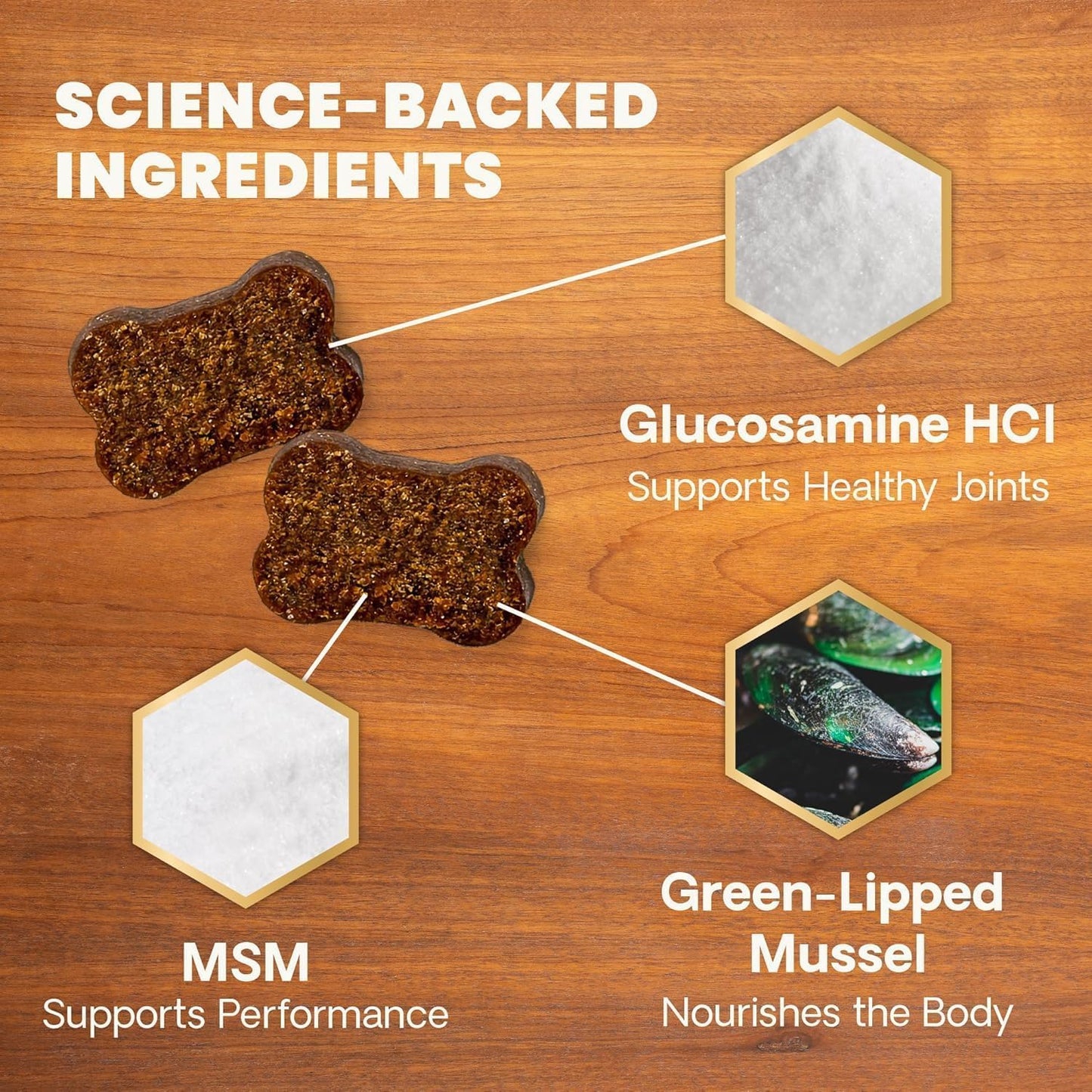 VetriScience Glycoflex 3 Hip and Joint Supplement for Dogs - Maximum Strength Dog Supplement with Glucosamine, MSM, Green Lipped Mussel & DMG - 3 Pack (120 Chews Each)