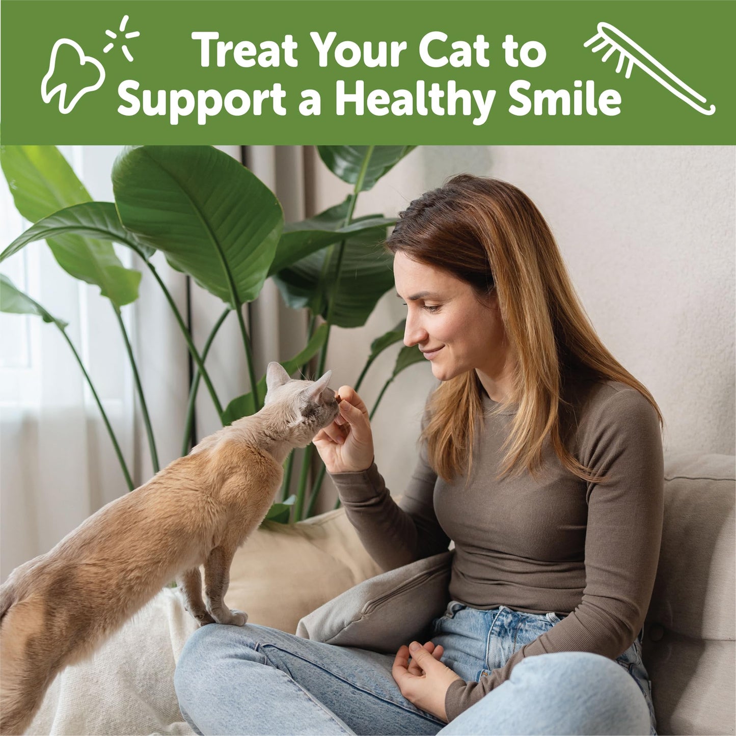 WHIMZEES Wellness Cat Dental Treats, Natural Chews, Chicken and Salmon Flavor, (2 Ounce Bag)