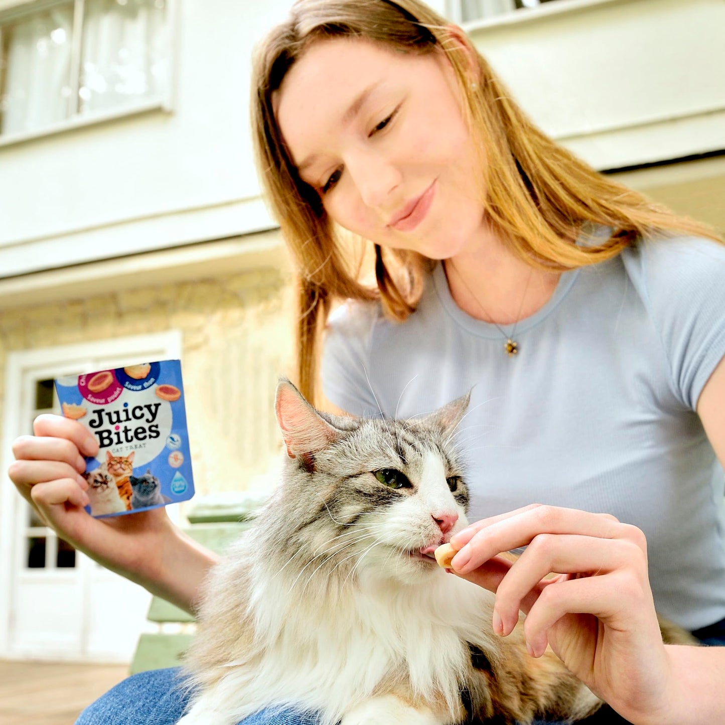 INABA Juicy Bites Grain-Free, Soft, Moist, Chewy Cat Treats with Vitamin E and Green Tea Extract, 0.4 Ounces per Pouch, 18 Pouches (3 per Bag), Scallop and Crab