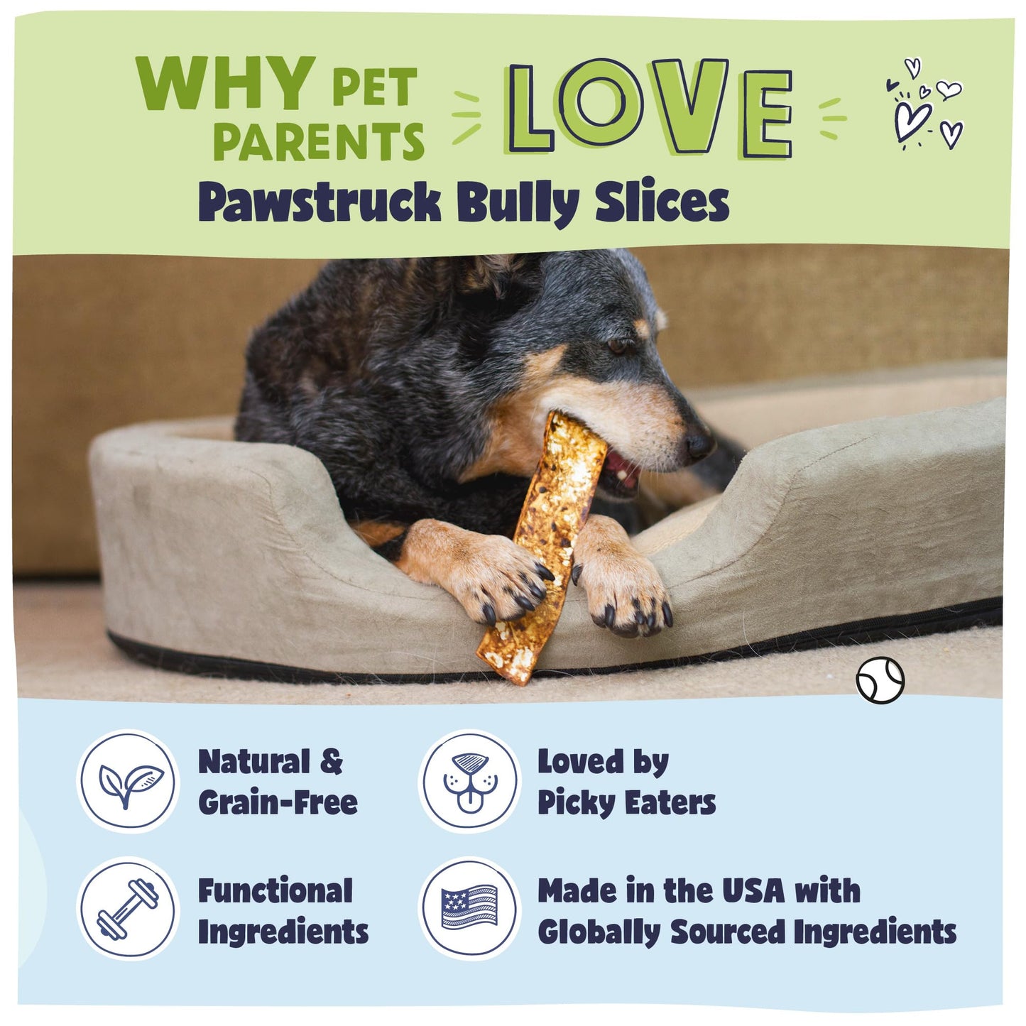 Pawstruck Bully Slices Premium Rawhide Chew Sticks, Peanut Butter Flavor - Low Fat, High Protein, Long-Lasting Treat for Dogs - No Artificial Ingredients - 1 lb Bag - Packaging May Vary