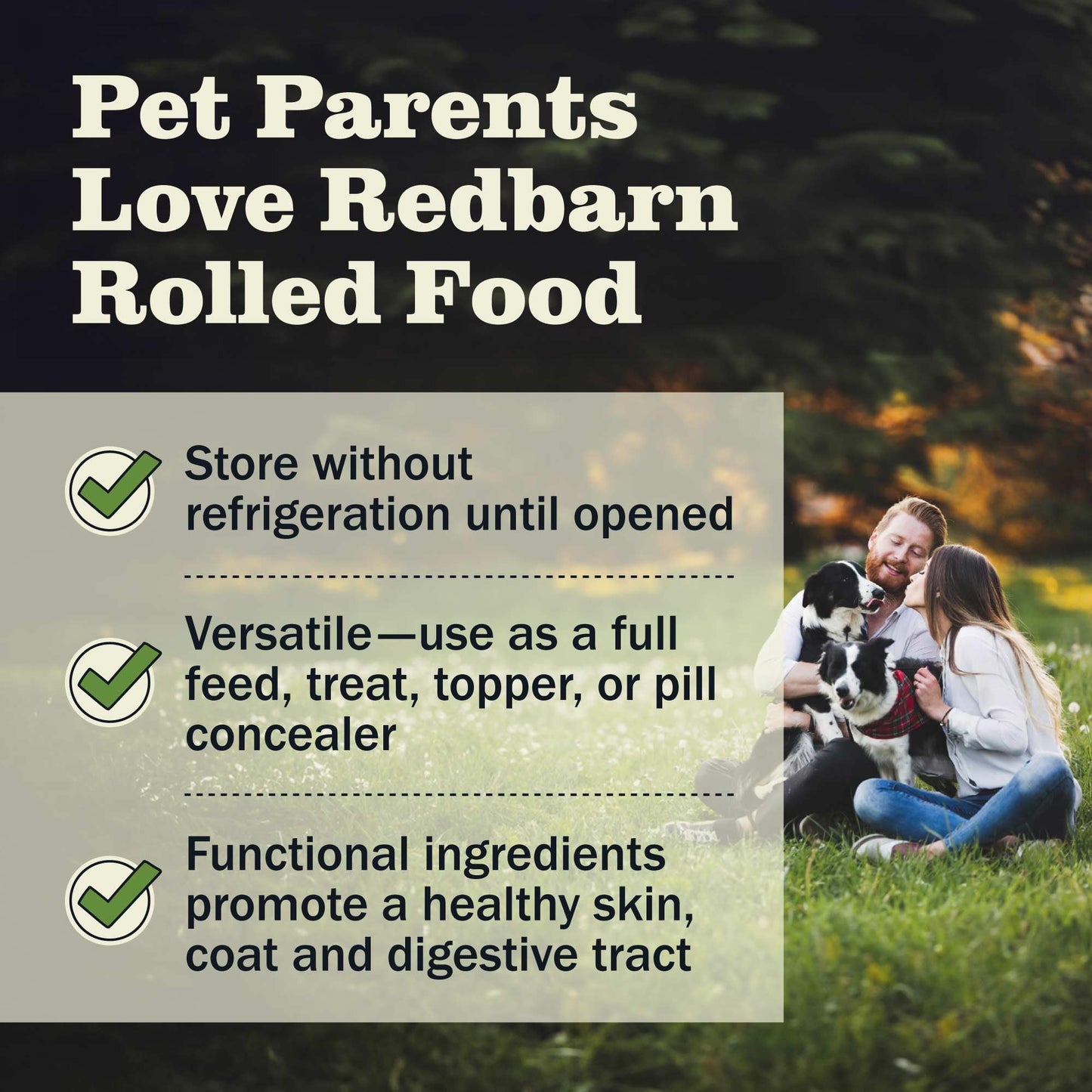 Redbarn Pet Products All-Natural Premium Rolled Dog Food, Beef Recipe - Soft Semi-Moist Wet Formula for High Protein Diet, Training Rewards, & Treat Pill Concealer - 4 lb, 1 Count