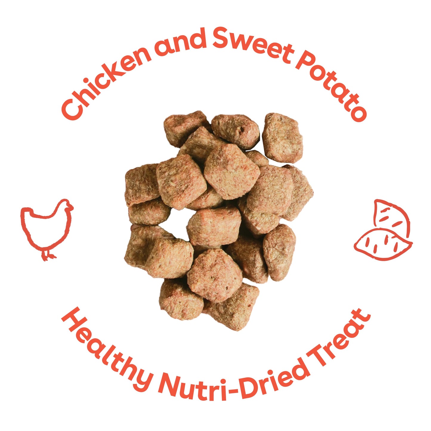 Pupford Crunchies, All-Natural, Healthy, Freeze Dried Treat for Dogs & Puppies (Chicken & Sweet Potato, 5 oz)