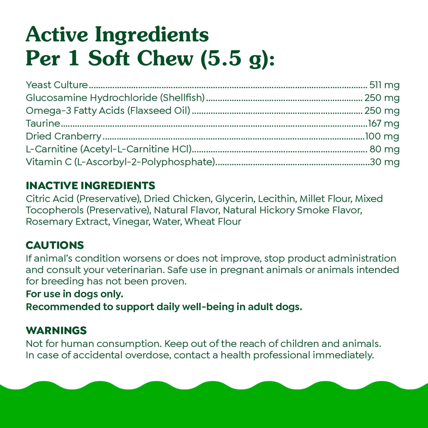 Greenies Dog Supplements 8-in-1 Multi-Benefit Chicken Flavor, 7.76 oz. Pouch, 40 Count
