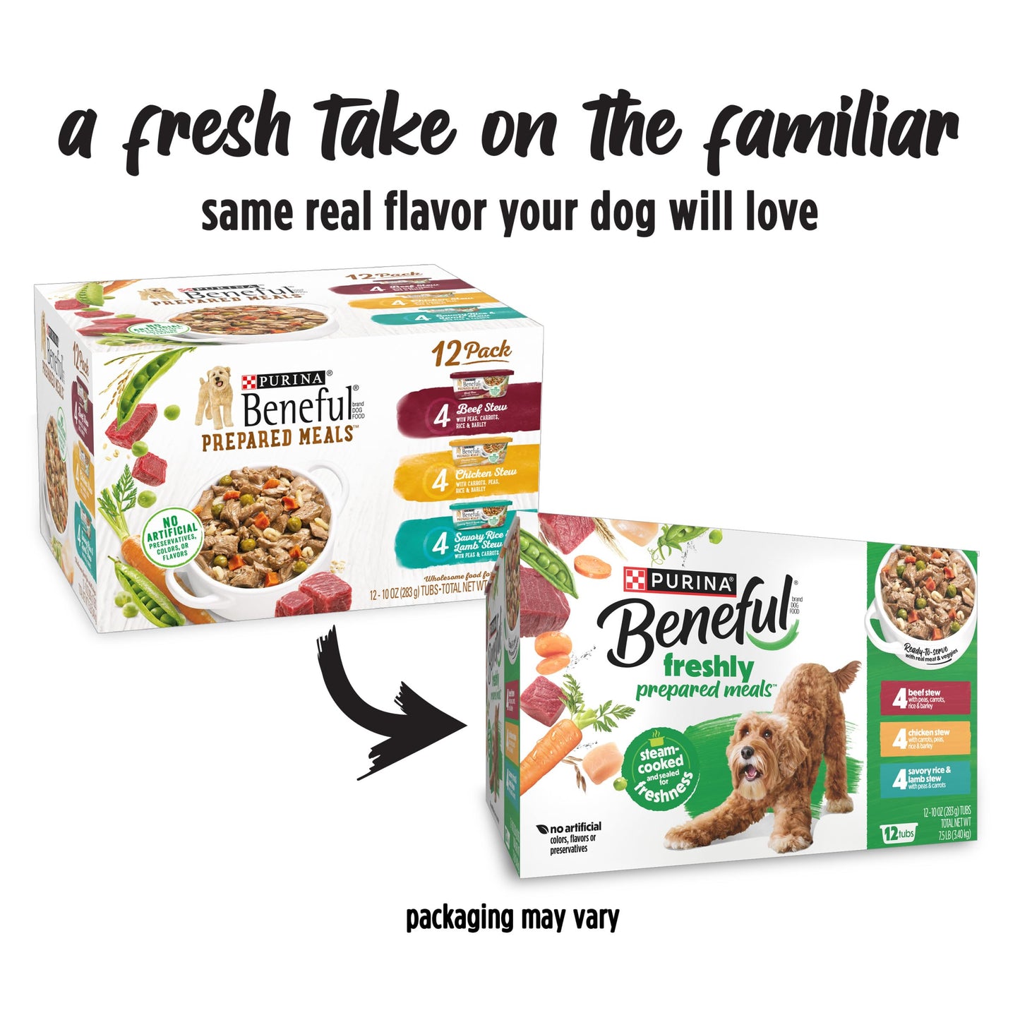 Purina Beneful Gravy Wet Dog Food Variety Pack, Prepared Meals Stew - (12) 10 oz. Tubs