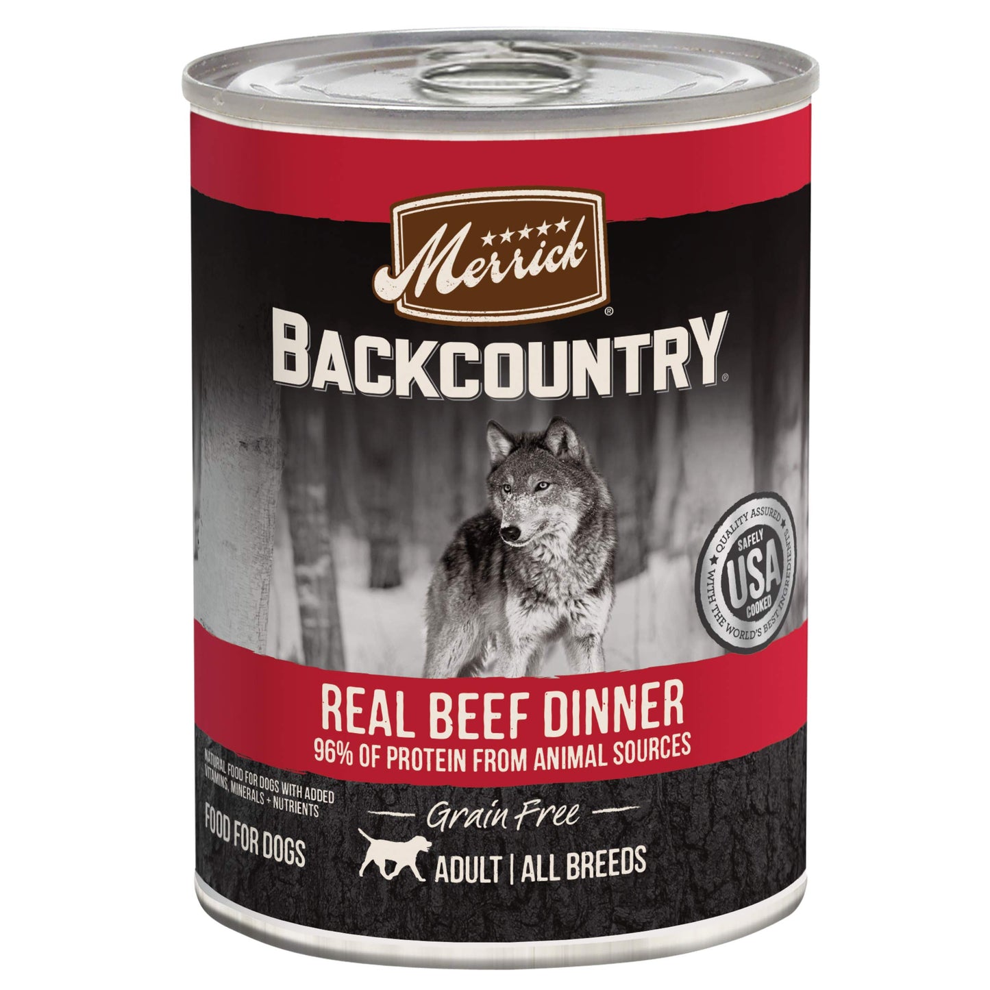 Merrick Backcountry Grain Free Premium Canned Wet Dog Food, Soft And Healthy Recipe, Real Beef Dinner - (Pack of 12) 12.7 oz. Cans